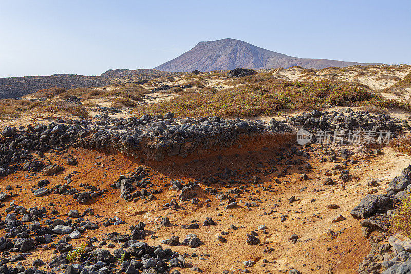 富埃特文图拉火山岩层- Montaña罗哈